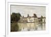 Fontainebleau - View of the Chateau and Lake-Jean-Baptiste-Camille Corot-Framed Premium Giclee Print