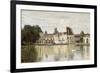 Fontainebleau - View of the Chateau and Lake-Jean-Baptiste-Camille Corot-Framed Premium Giclee Print