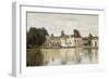 Fontainebleau - View of the Chateau and Lake-Jean-Baptiste-Camille Corot-Framed Giclee Print