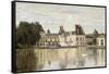 Fontainebleau - View of the Chateau and Lake-Jean-Baptiste-Camille Corot-Framed Stretched Canvas