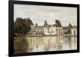 Fontainebleau - View of the Chateau and Lake-Jean-Baptiste-Camille Corot-Framed Giclee Print