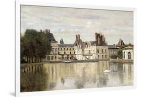 Fontainebleau - View of the Chateau and Lake-Jean-Baptiste-Camille Corot-Framed Giclee Print