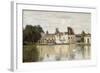 Fontainebleau - View of the Chateau and Lake-Jean-Baptiste-Camille Corot-Framed Giclee Print