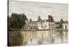 Fontainebleau - View of the Chateau and Lake-Jean-Baptiste-Camille Corot-Stretched Canvas