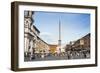 Fontana Dei Quattro Fiumi, Topped by the Obelisk of Domitian, Piazza Navona, Rome, Lazio, Italy-Nico Tondini-Framed Photographic Print