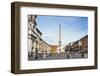 Fontana Dei Quattro Fiumi, Topped by the Obelisk of Domitian, Piazza Navona, Rome, Lazio, Italy-Nico Tondini-Framed Photographic Print