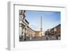 Fontana Dei Quattro Fiumi, Topped by the Obelisk of Domitian, Piazza Navona, Rome, Lazio, Italy-Nico Tondini-Framed Photographic Print