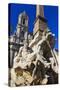 Fontana Dei Quattro Fiumi-Eleanor Scriven-Stretched Canvas