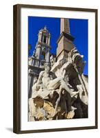 Fontana Dei Quattro Fiumi-Eleanor Scriven-Framed Photographic Print