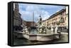 Fontana Del Moro, by Bernini, Piazza Navona, Rome, Lazio, Italy-James Emmerson-Framed Stretched Canvas