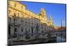 Fontana del Nettuno and Fontana dei Quattro Fiumi in Piazza Navona, Rome, Lazio, Italy, Europe-Hans-Peter Merten-Mounted Photographic Print