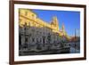 Fontana del Nettuno and Fontana dei Quattro Fiumi in Piazza Navona, Rome, Lazio, Italy, Europe-Hans-Peter Merten-Framed Photographic Print