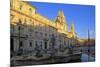 Fontana del Nettuno and Fontana dei Quattro Fiumi in Piazza Navona, Rome, Lazio, Italy, Europe-Hans-Peter Merten-Mounted Photographic Print