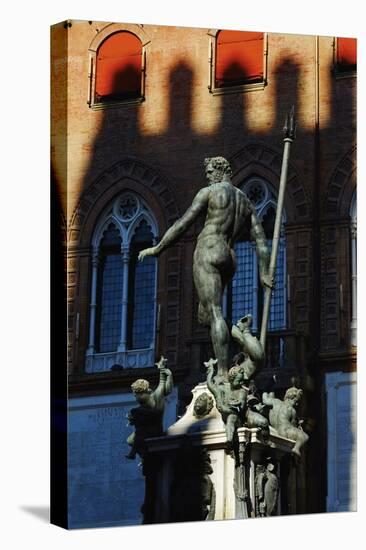 Fontana Del Nettuno, Piazza Maggiore, Bologna, Emilia-Romagna, Italy, Europe-Bruno Morandi-Stretched Canvas