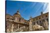 Fontana Pretoria in Piazza Pretoria, with the Dome of Chiesa San Giuseppe Ai Teatini in Palermo-Martin Child-Stretched Canvas