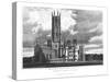 Fonthill Abbey from the South-West, from "Graphic and Literary Illustrations of Fonthill Abbey"-George Cattermole-Stretched Canvas
