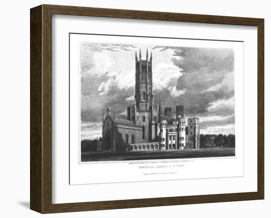 Fonthill Abbey from the South-West, from "Graphic and Literary Illustrations of Fonthill Abbey"-George Cattermole-Framed Giclee Print