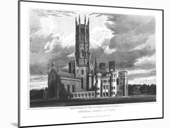 Fonthill Abbey from the South-West, from "Graphic and Literary Illustrations of Fonthill Abbey"-George Cattermole-Mounted Giclee Print