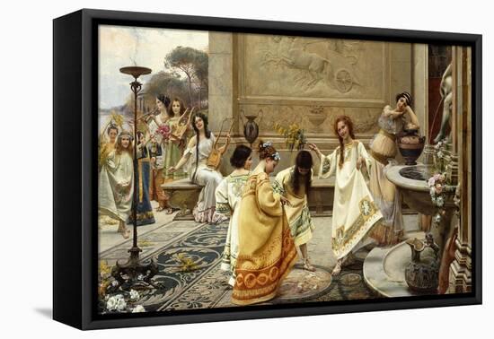 Fontinales: Feast of the Fountains-Emilio Vasarri-Framed Stretched Canvas