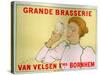 Food and Beverage. Big Brewery Van Velsen, Belgium. Poster by Armand Rassenfosse, Belgium, c.1890-Armand Rassenfosse-Stretched Canvas