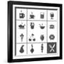 Food and Drink Icons-frbird-Framed Art Print