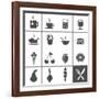 Food and Drink Icons-frbird-Framed Art Print