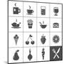 Food and Drink Icons-frbird-Mounted Art Print