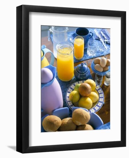 Food and Drink on Board a Catamaran, Praslin, Seychelles, Indian Ocean, Africa-Bruno Barbier-Framed Photographic Print