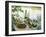 Food and Wine on a Table Beside the River Loire, France-John Miller-Framed Photographic Print