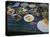 Food at the Haret Idoudna Restaurant, Madaba, Jordan, Middle East-Alison Wright-Stretched Canvas
