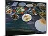 Food at the Haret Idoudna Restaurant, Madaba, Jordan, Middle East-Alison Wright-Mounted Photographic Print