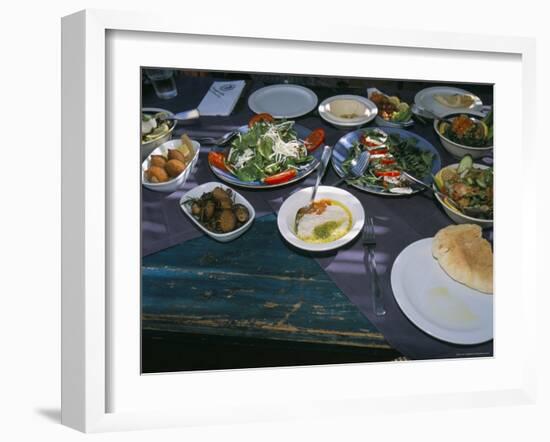 Food at the Haret Idoudna Restaurant, Madaba, Jordan, Middle East-Alison Wright-Framed Photographic Print