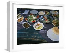 Food at the Haret Idoudna Restaurant, Madaba, Jordan, Middle East-Alison Wright-Framed Photographic Print