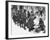 Food Being Served to American Infantrymen Curing the Battle of the Bulge-null-Framed Photographic Print