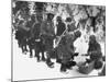 Food Being Served to American Infantrymen Curing the Battle of the Bulge-null-Mounted Photographic Print