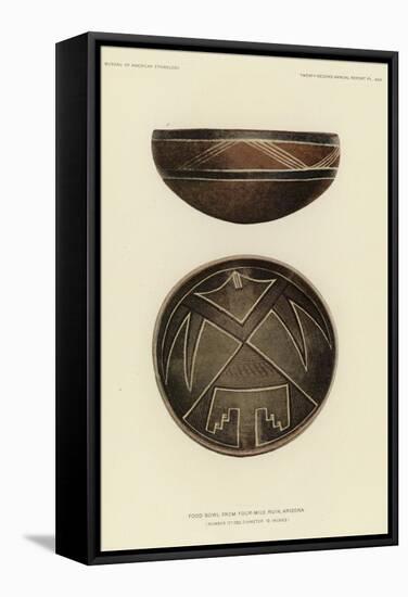 Food Bowl from Four-Mile Ruin, Arizona-null-Framed Stretched Canvas