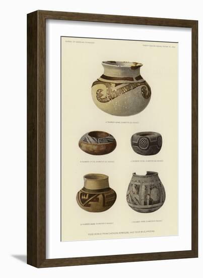 Food Bowls from Chevlon, Homolobi and Four-Mile, Arizona-null-Framed Giclee Print