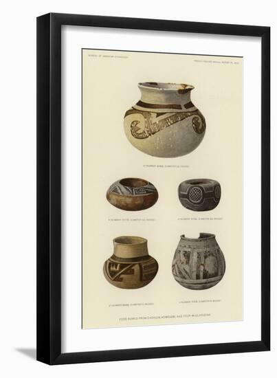 Food Bowls from Chevlon, Homolobi and Four-Mile, Arizona-null-Framed Giclee Print