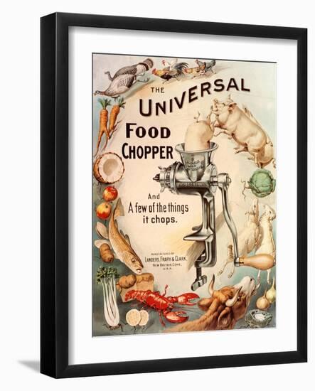 Food Choppers Mincers the Universal Cooking Appliances Gadgets, USA, 1890-null-Framed Giclee Print