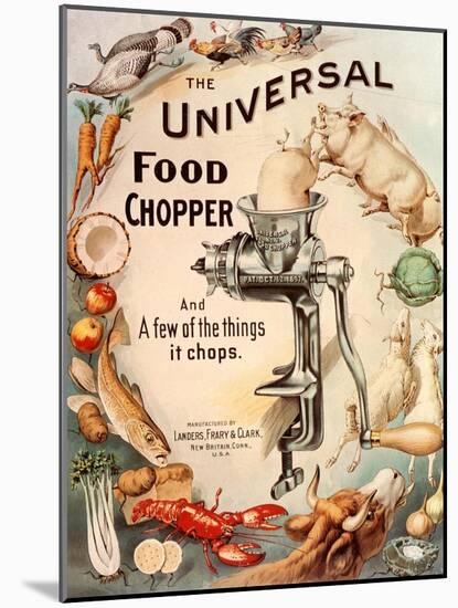 Food Choppers Mincers the Universal Cooking Appliances Gadgets, USA, 1890-null-Mounted Giclee Print