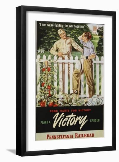 Food Fights for Victory, Plant a Victory Garden Poster-null-Framed Giclee Print