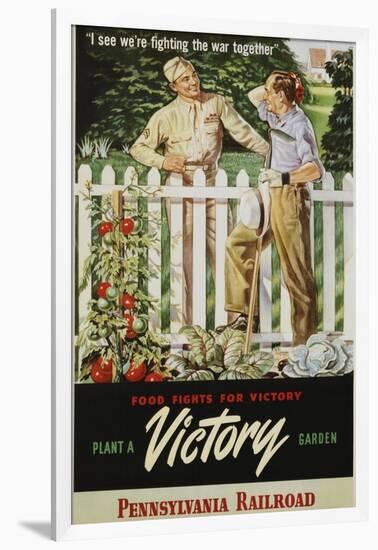 Food Fights for Victory, Plant a Victory Garden Poster-null-Framed Giclee Print