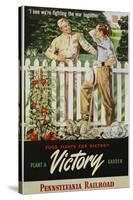 Food Fights for Victory, Plant a Victory Garden Poster-null-Stretched Canvas