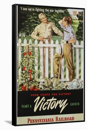 Food Fights for Victory, Plant a Victory Garden Poster-null-Framed Stretched Canvas