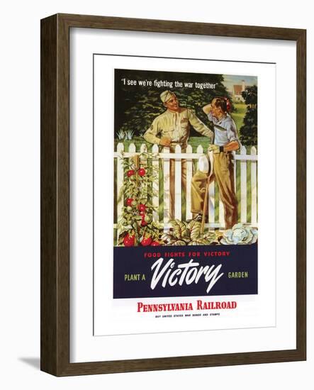 Food Fights for Victory-null-Framed Art Print