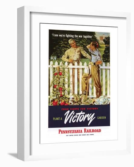Food Fights for Victory-null-Framed Art Print