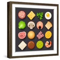 Food Icon Set-kolopach-Framed Art Print