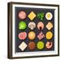 Food Icon Set-kolopach-Framed Art Print