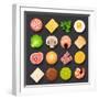 Food Icon Set-kolopach-Framed Art Print