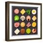 Food Icon Set-kolopach-Framed Art Print